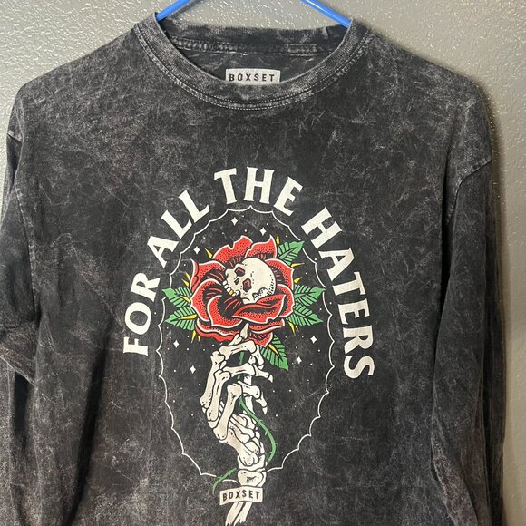 Boxset "For All The Haters" Graphic Long Sleeve Tee - Size Medium - Picture 2 of 4